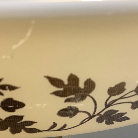 PYREX Golden Acorn Divided Dish 1960 WITH GLASS LID - Picture 2 of 7